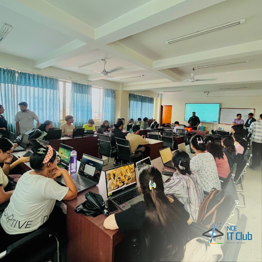 The NCE IT Club recently organized a hands-on workshop on WordPress, where students learned to design and build their own websites without coding.